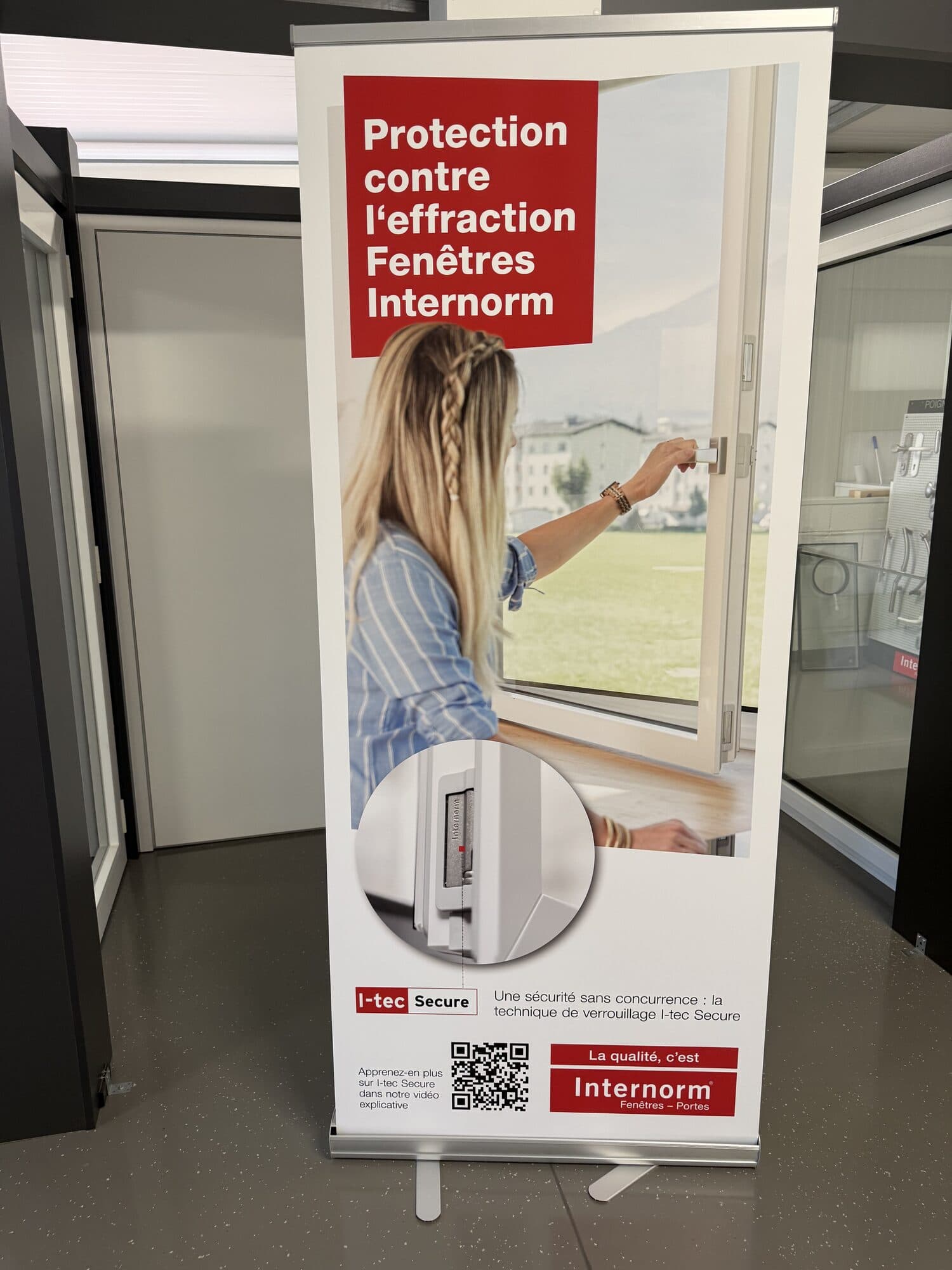 Panneau Internorm sur la protection contre l’effraction dans l’expo Robo Window
